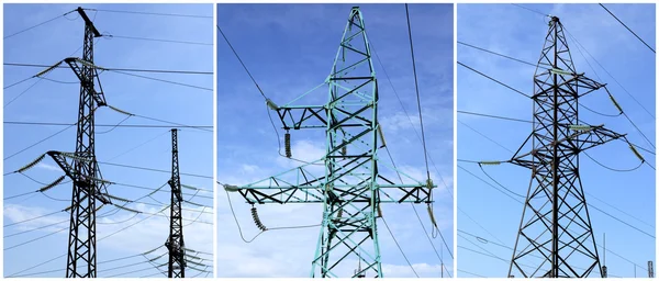 Hoogspanning elektriciteitsleiding — Stockfoto