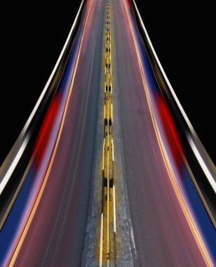 Fast-speed highway of city clipart