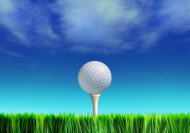 Tee and golf-ball clipart