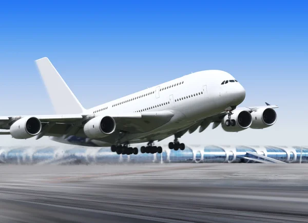 Big plane in airport — Stock Photo, Image