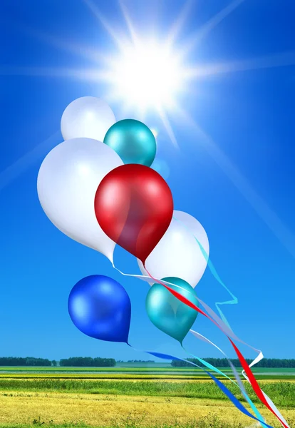 Skyhöga leksak ballonger — Stockfoto