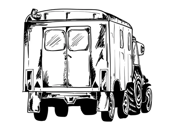 Tracteur remorque — Image vectorielle
