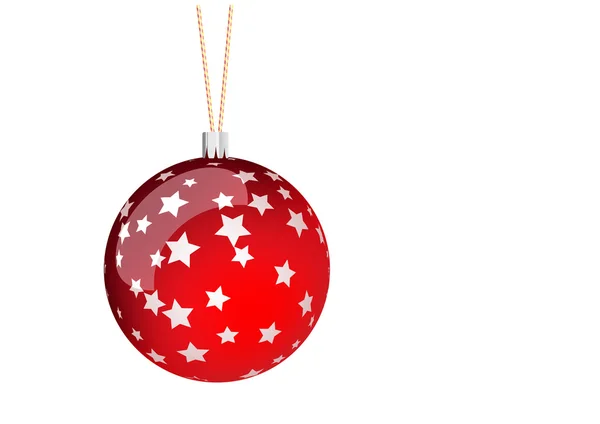 Palla di Natale rossa — Vettoriale Stock
