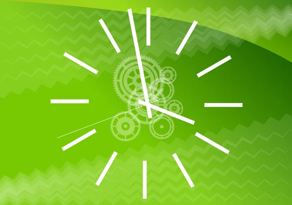 Grön klocka — Stock vektor