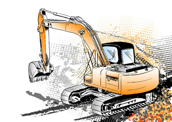 Excavator — Vector de stoc