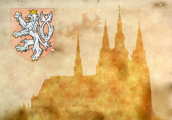 Praagse burcht en de kathedraal van St. vitus — Stockfoto