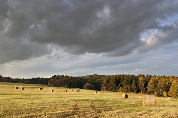 Paesaggio rurale prima della tempesta — Foto Stock