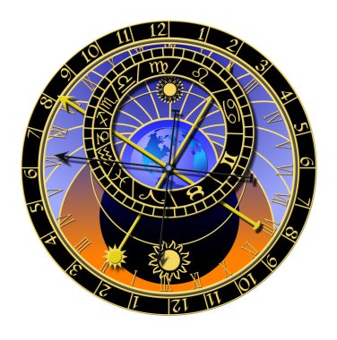 Astronomical clock clipart