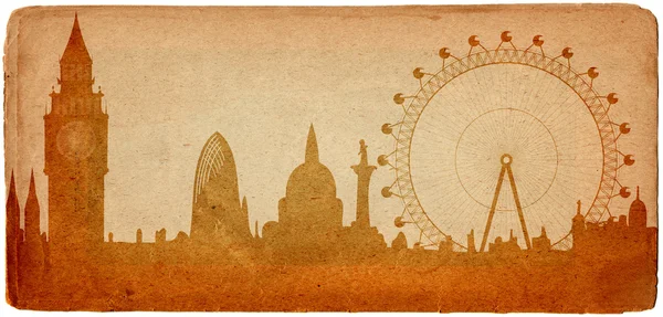 Panorama Londynu w stylu grunge — Zdjęcie stockowe