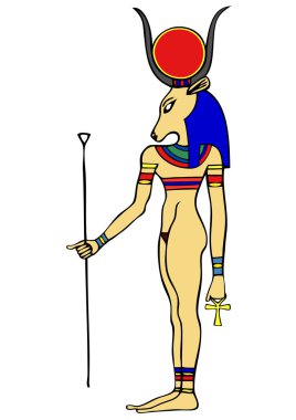 Tanrı'nın antik Mısır - hathor - vektör