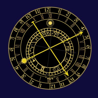 Astronomical clock clipart