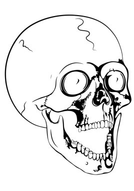 Screaming skull clipart