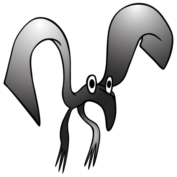 Bisarra svart fågel — Stock vektor
