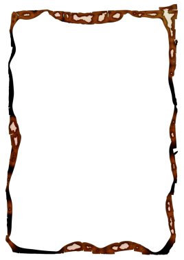 Frame with charred edges clipart