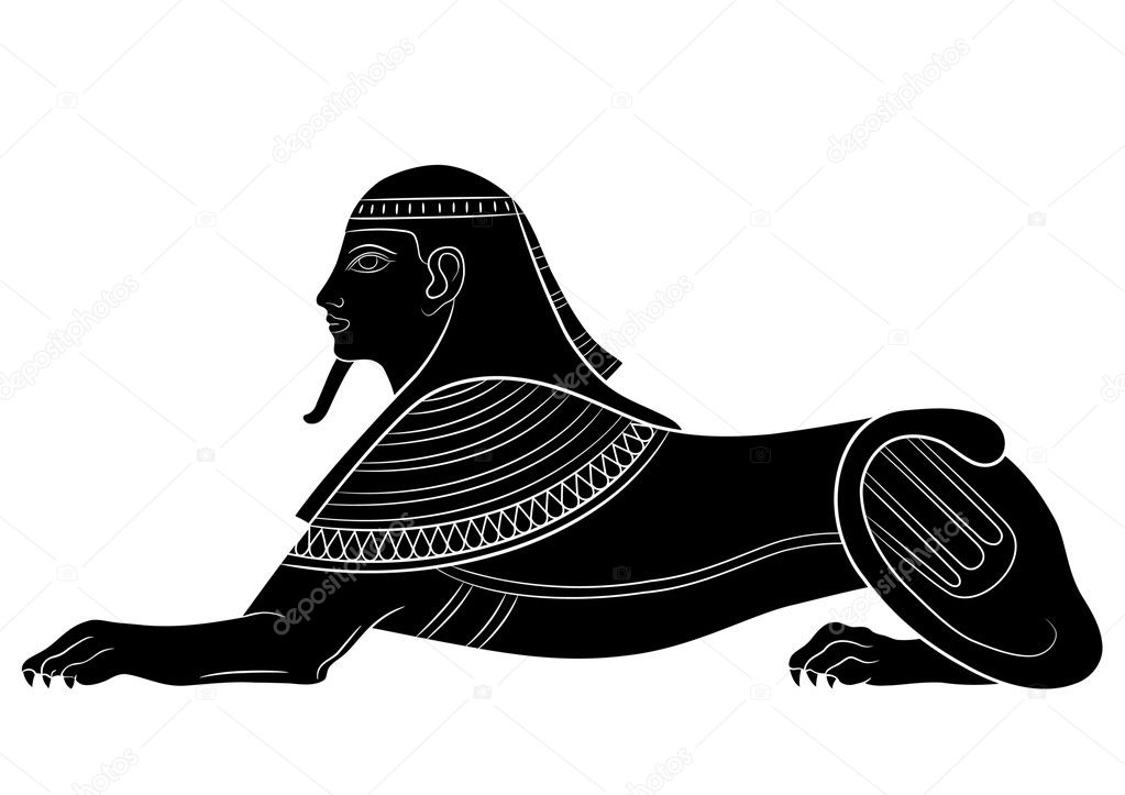 Sphinx - mythical creature of ancient Egypt - vector