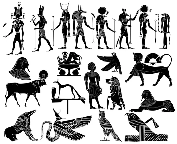 Verschiedene Themen des alten Ägypten - Vektor — Stockvektor