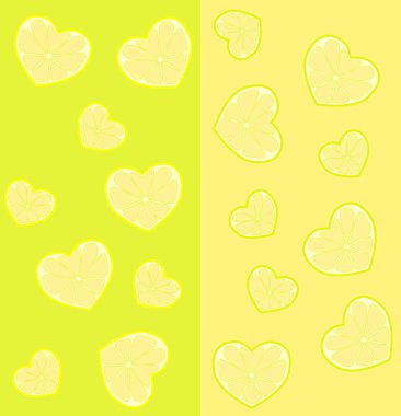 A half lemon a-frame heart clipart