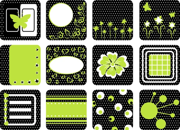 Set of vector card pattern — Stock Vector