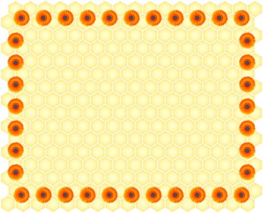 Vector honeycomb background clipart