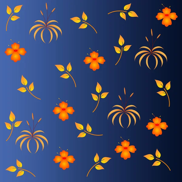 Seamless pattern with flowers. Vector — Stock Vector