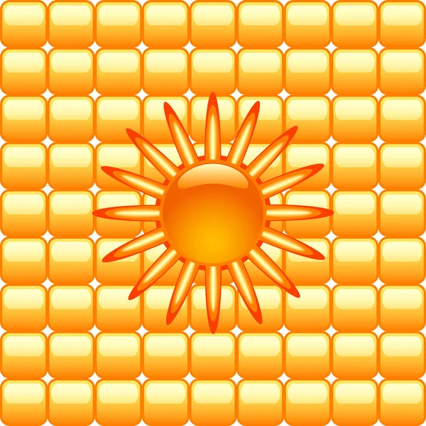 太陽と抽象的なベクトルの背景 — ストックベクタ