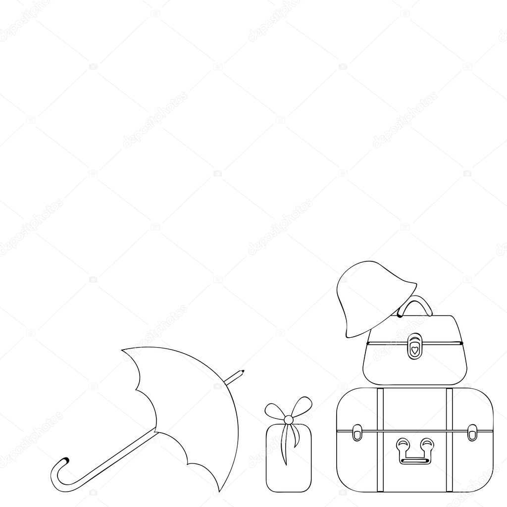 Vector illustration of suitcases