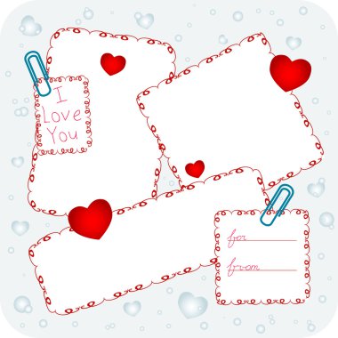 Vector background with hearts clipart