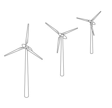 Vector windmill clipart