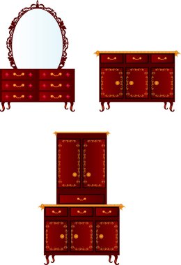 Vector set of furniture clipart