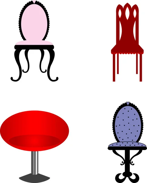 椅子のベクトルを設定 — ストックベクタ