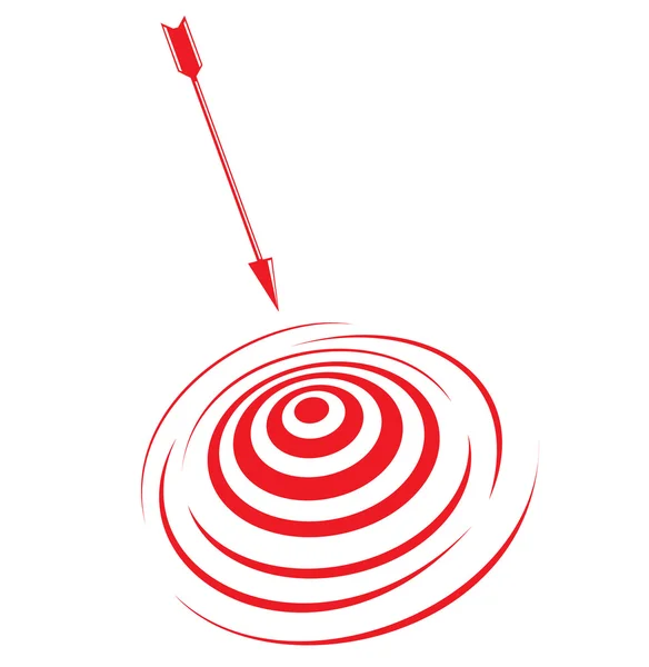 Векторная иллюстрация цели и стрелы — стоковый вектор