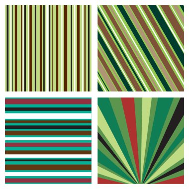 Four striped background pattern clipart