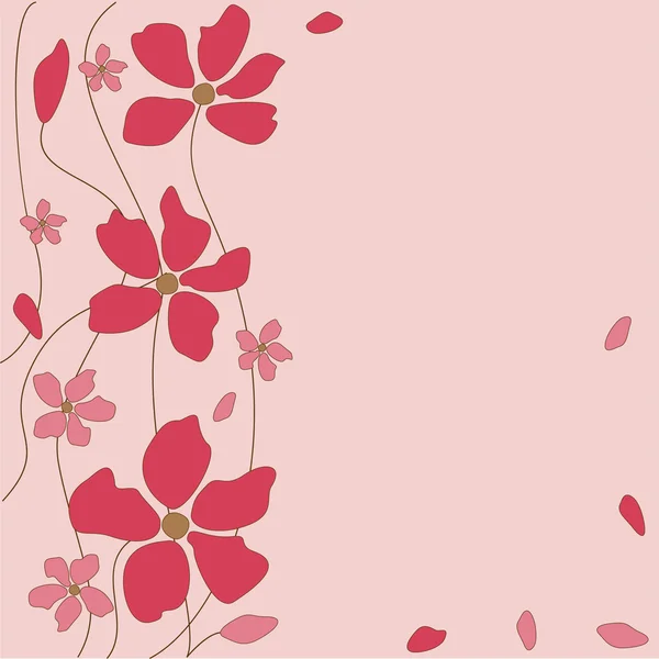 Floral roze achtergrond — Stockvector