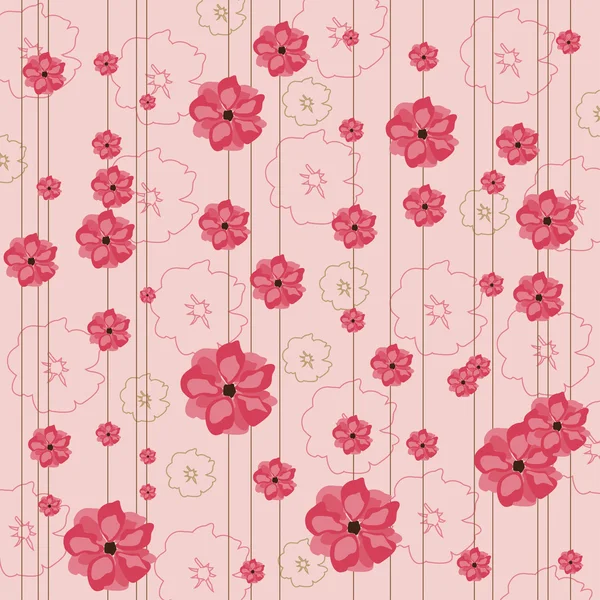 Floral roze achtergrond — Stockvector
