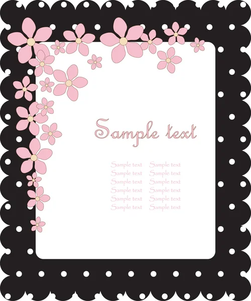 Vector floral cute card — Stock Vector