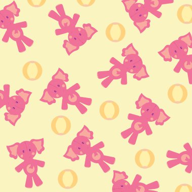 Seamless cute kid's wallpaper clipart