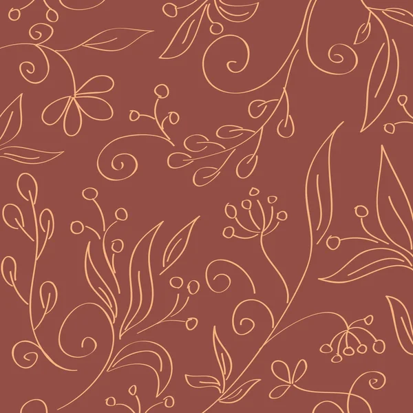 Vintage papel de parede floral sem costura — Vetor de Stock