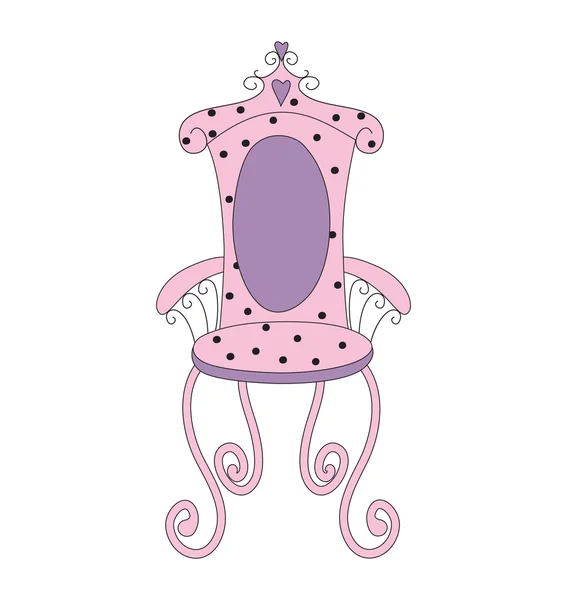 ベクトル ピンク肘掛け椅子 — ストックベクタ