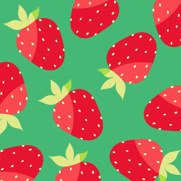 Seamless wallpaper with strawberries — Stock Vector