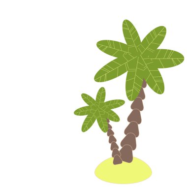 Palmiye ağacının vektör illüstrasyonu