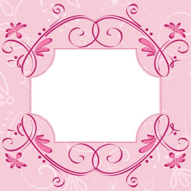 Vector pink cute card clipart