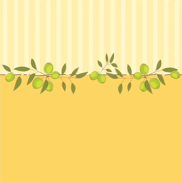 Schöner Hintergrund mit Oliven — Stockvektor