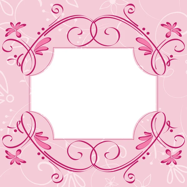 Vector rosa bonito cartão — Vetor de Stock