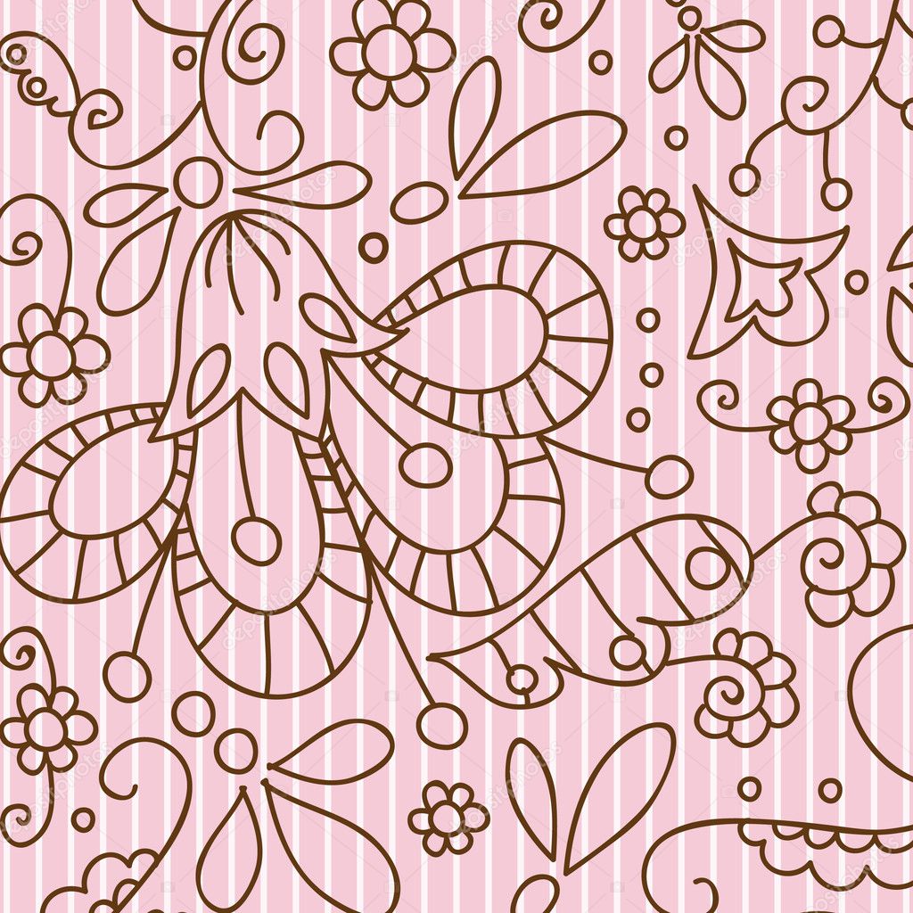 Pink vintage seamless pattern