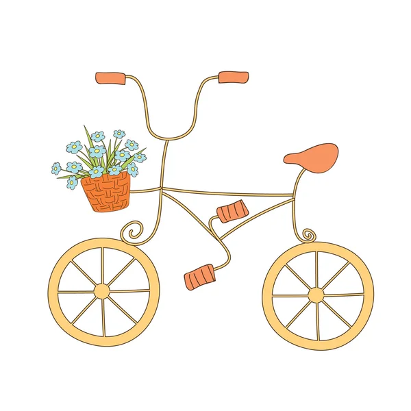 Vetor bonito ilustração de bicicleta — Vetor de Stock