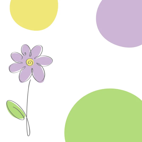 Tarjeta floral vectorial — Vector de stock