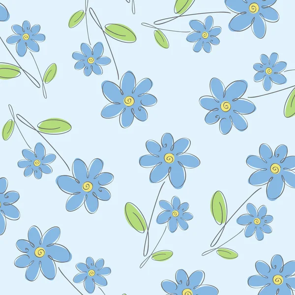 Vecteur floral sans couture — Image vectorielle