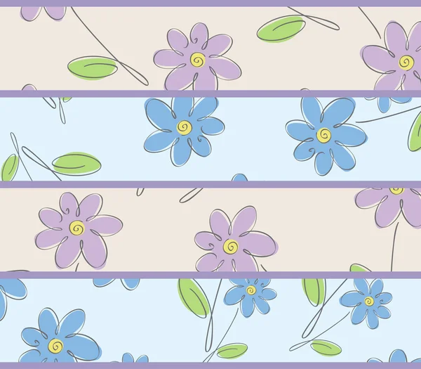 Vecteur floral sans couture — Image vectorielle