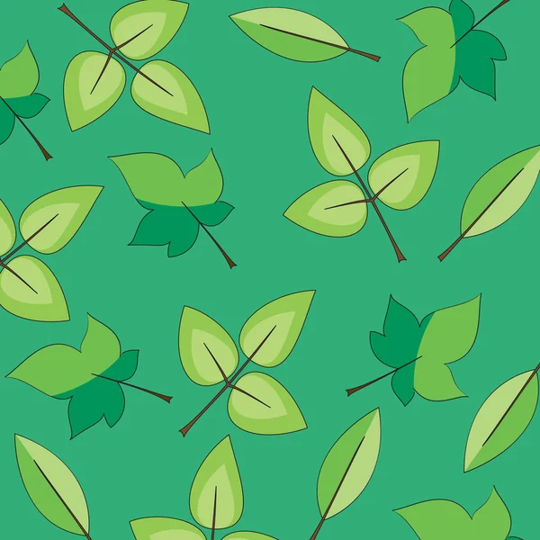 Nahtlose Tapete mit Blättern — Stockvektor