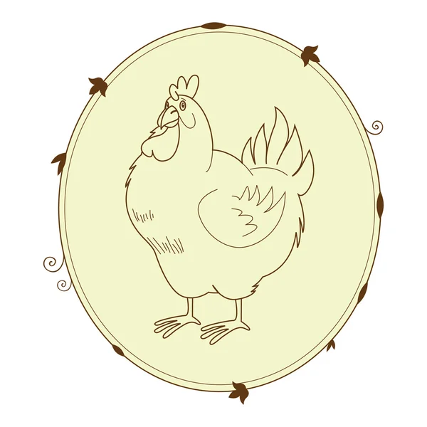 Simbolo vettoriale del pollo — Vettoriale Stock